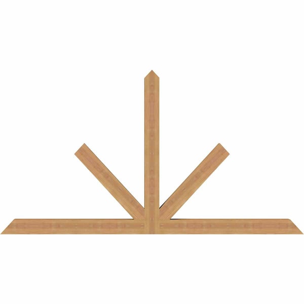 Ekena Millwork Saratoga Timber Gable Bracket, Western Red Cedar, 72"W x 39"H x 3 1/2"D x 3 1/2"F, 13/12 Pitch GBW072X39X0404SAR00SWR - main